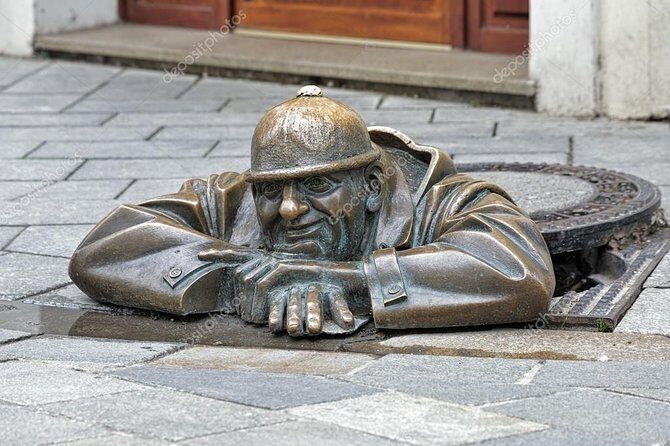 Bratislava, one day private trip from Budapest with guide! - Michael’s Tower, the Presidential Palace, and the theater-side fountains