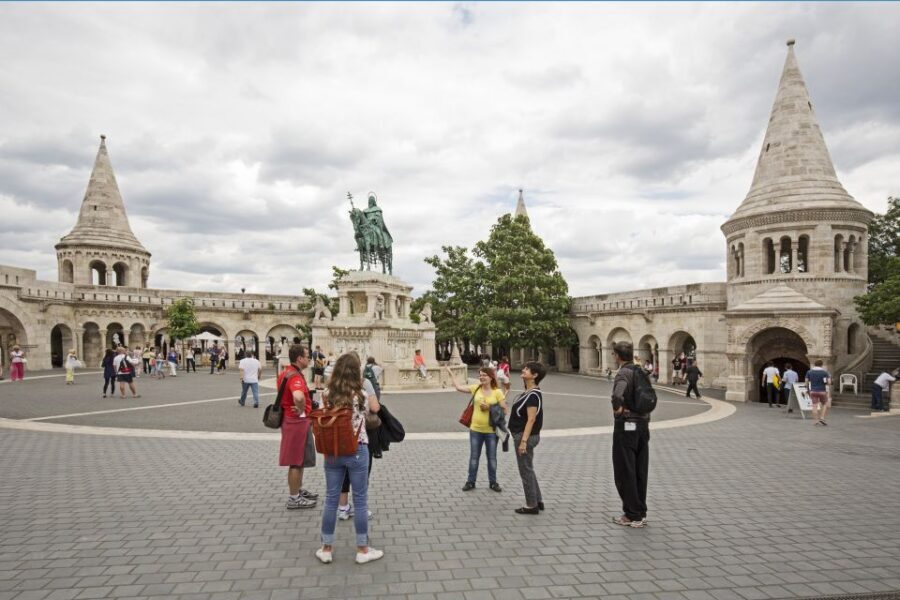 Budapest: Castle District Walk with Matthias Church Entry - Moving through the walls: Vienna Gate, Mary Magdalene Tower, and the civic edges