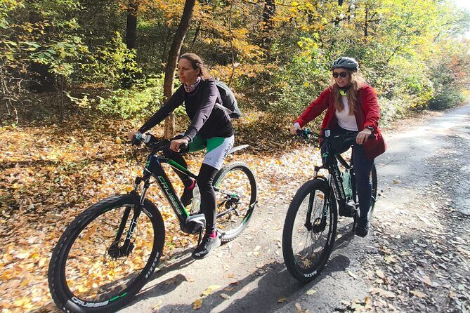Budapest E-Mountain Biking in Buda Hills - Top of Budapest - Szechenyi Hill forest riding: where the tour really starts to feel like an adventure