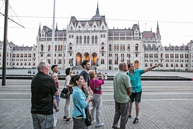Budapest: Night Walking Tour with Danube River Cruise - Vigadó Concert Hall and the cruise handoff at Legenda City Cruises