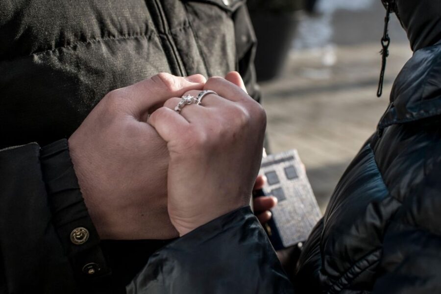 Budapest: Proposal Photos at enchanting Fisherman's Bastion - The proposal moment: making sure the photos feel real
