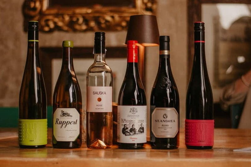 Food and Wine Tasting in Budapest by the Basilica - The Hungarian wine line-up: 6 bottles with different jobs