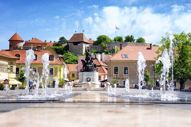 Full-Day Private Tour in Eger with Thermal Bath in Egerszalók - Saliris Resort Egerszalók: pool time with a salt-hill view