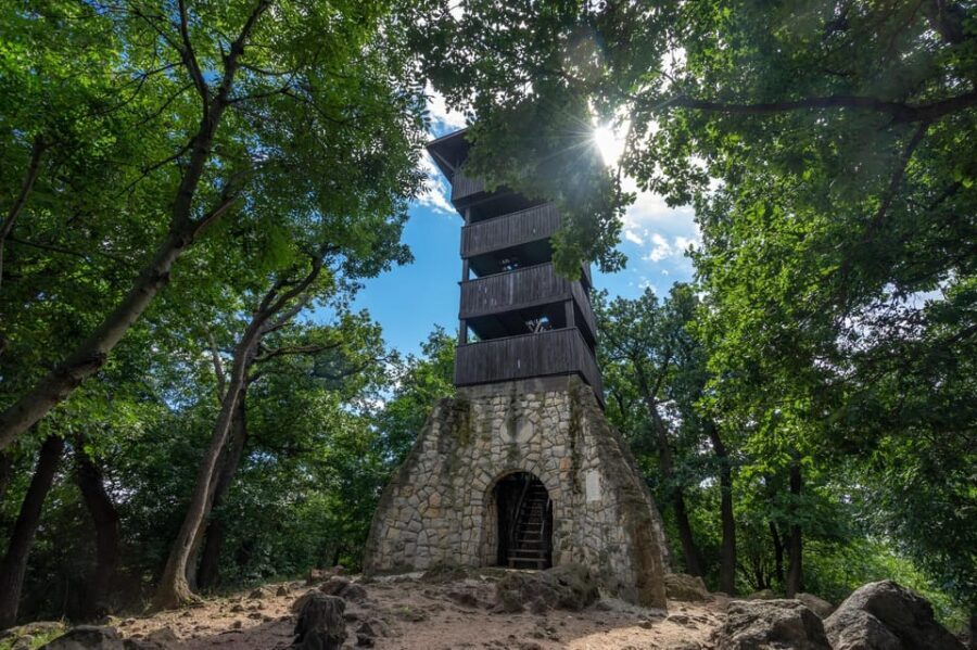 Walk to recent and aged spiritual sanctuaries near Budapest - Church of Pilis: modern chapel, powerful valley views